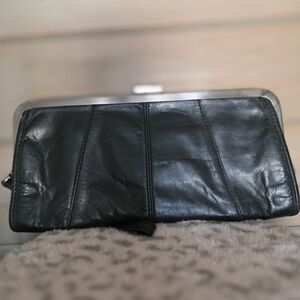 Kenneth Cole Black Leather Evening Bag